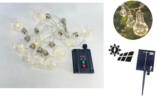 NATALE - 10 LAMPADINE MICROLED BATTER SOLARE - MAURER - Vista Principale