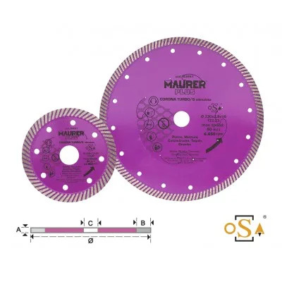 DISCO DIAMANTATO CORONA TURBO/S 110MM MAURER PLUS - MAURER-PLUS - Vista Principale