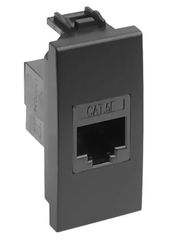 PRESA LAN CAVO DATI RJ 45 CAT 5E NERO MAURER - 10 - Vista Principale