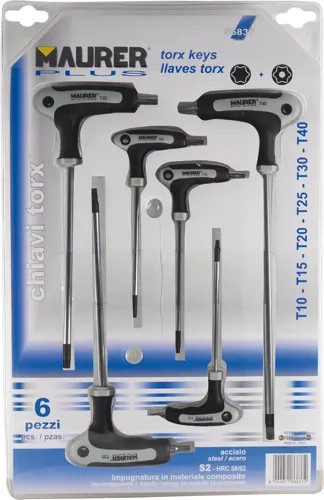 CHIAVI TORX A T IN SERIE MAURER PLUS 6PZ - MAURER-PLUS - Vista Principale