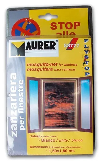 ZANZARIERA C/VELCRO X FINESTRE MAURER BIANCA 150X180 CM - MAURER - Vista Principale