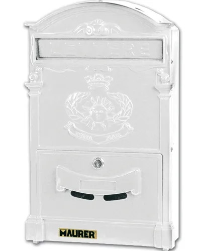CASSETTA POSTALE MAURER ROYAL BIANCA ALLUMINIO - MAURER - Vista Principale