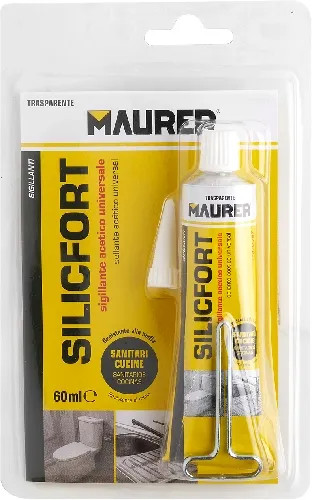 SILICONE ACETICO SILICFORT MAURER 60ML BIANCO TUBETTO - MAURER - Vista Principale