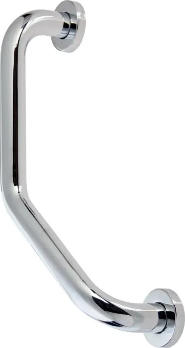 MANIGLIONE SOSTEGNO BAGNO ANGOL. ACCIAIO INOX CROMATO AQUA - MAURER - Vista Principale
