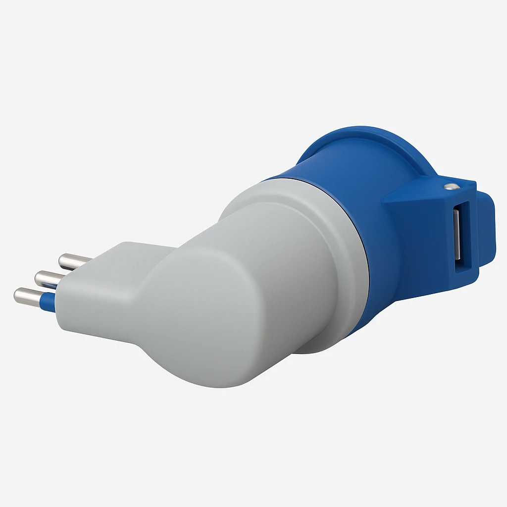 ADATTATORE INDUSTR. MAURER PLUS 220V SPINA90°+PRESA CEE - Senza Marca - Vista Principale