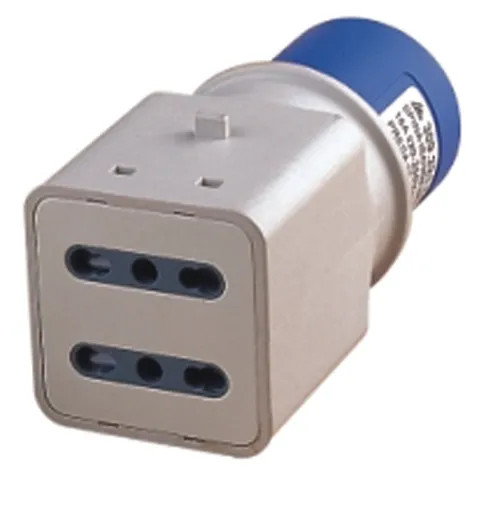 ADATTATORE INDUSTR. MAURER PLUS 220V SPINA CEE+2PRESE BIPASSO - MAURER-PLUS - Vista Principale
