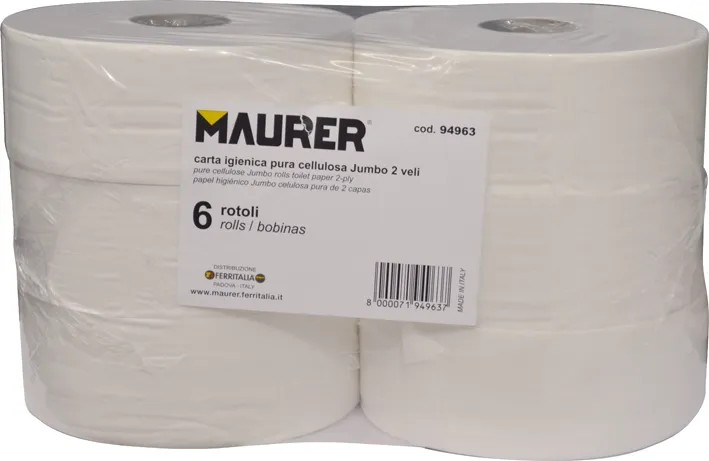 CARTA IGIENICA JUMBO ROTOLONE GIGANTE MAURER - MAURER - Vista Principale
