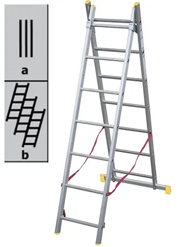 SCALA INDUSTRIALE BIVALENTE 2X 9GR ALLUMINIO MAURER - MAURER - Vista Principale