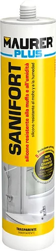 SILICONE ACETICO "SANIFORT" MAURER PLUS 300ML BIANCO ANTIMUFFA - MAURER-PLUS - Vista Principale