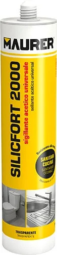 SILICONE ACETICO "SILICFORT 2000" MAURER 280ML BIANCO - MAURER - Vista Principale
