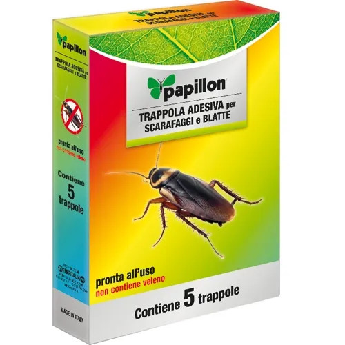 INSETTICIDA ADESIVO SCARAFAGGI PAPILLON 5 CARTONCINI - PAPILLON - Vista Principale