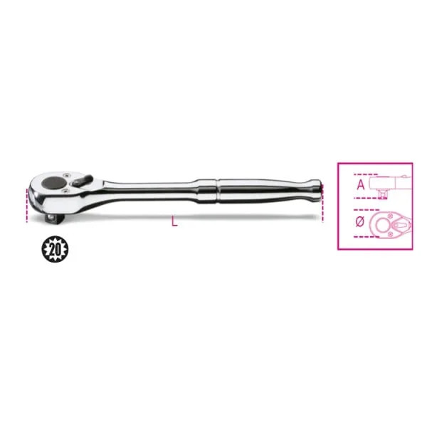 CRICCHETTI REVERSIBILI 1/4 IMP - Beta Utensili - Vista Principale