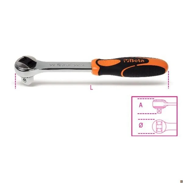 CRICCHETTI REVERSIBILI D72 1/2 L920 - Beta Utensili - Vista Principale