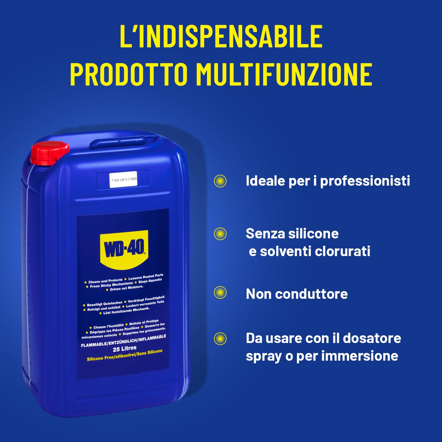 Prodotto Multifunzione - Lubrificante Tanica - Senza silicone - 25L - WD-40 - Dettaglio 3
