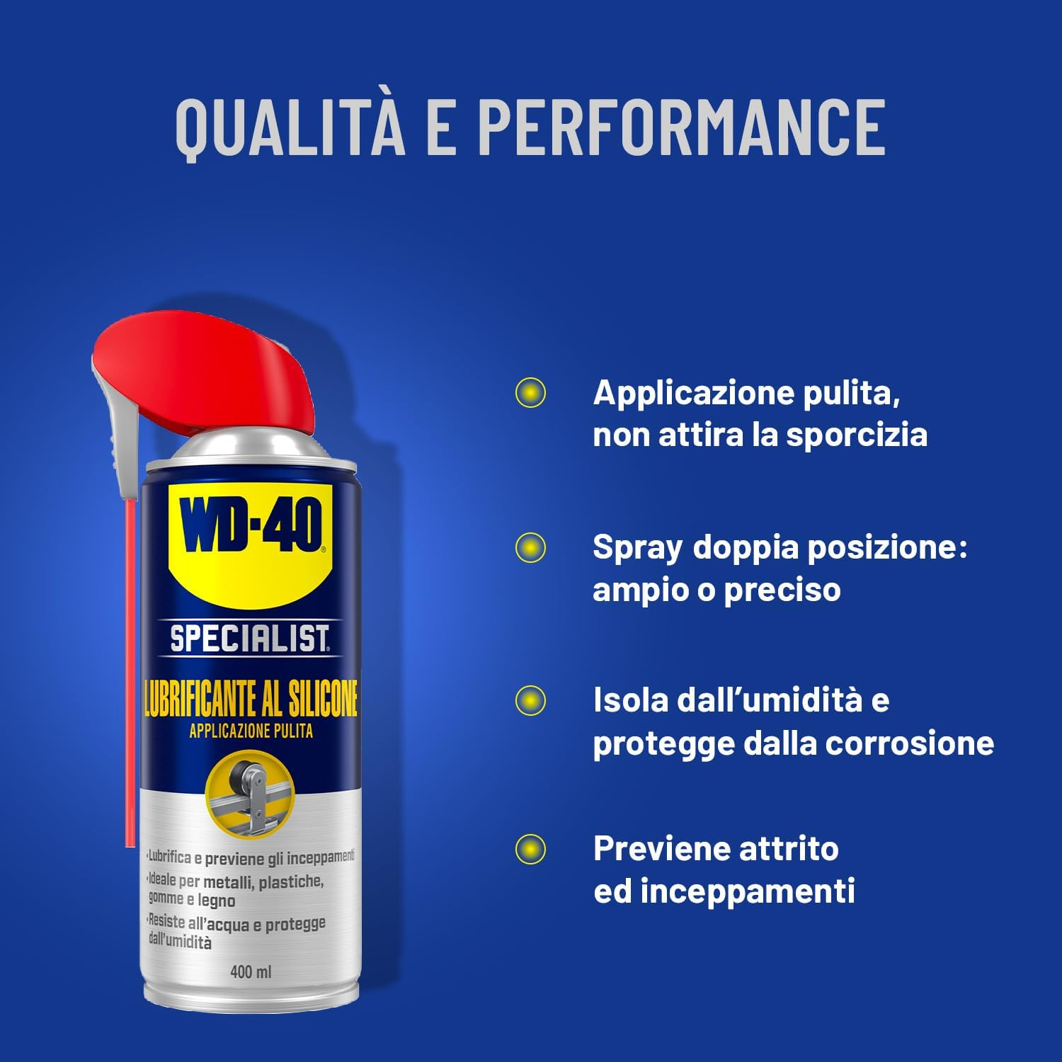Lubrificante al Silicone - Applicazione pulita - Previene l'attrito - NSF H2-400ml - WD-40 Specialist - Dettaglio 3