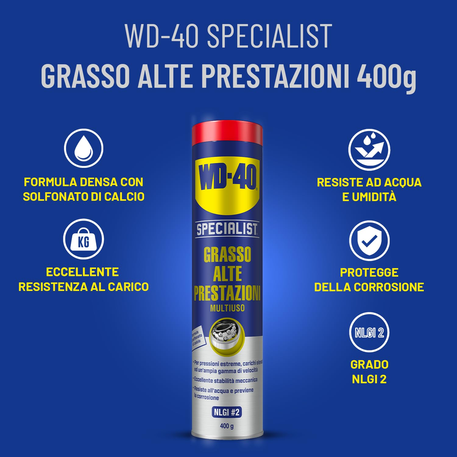 Grasso Alte Prestazioni - Lubrificante Multiuso - Per usi industriali - Cartuccia 400g - WD-40 Specialist - Dettaglio 2