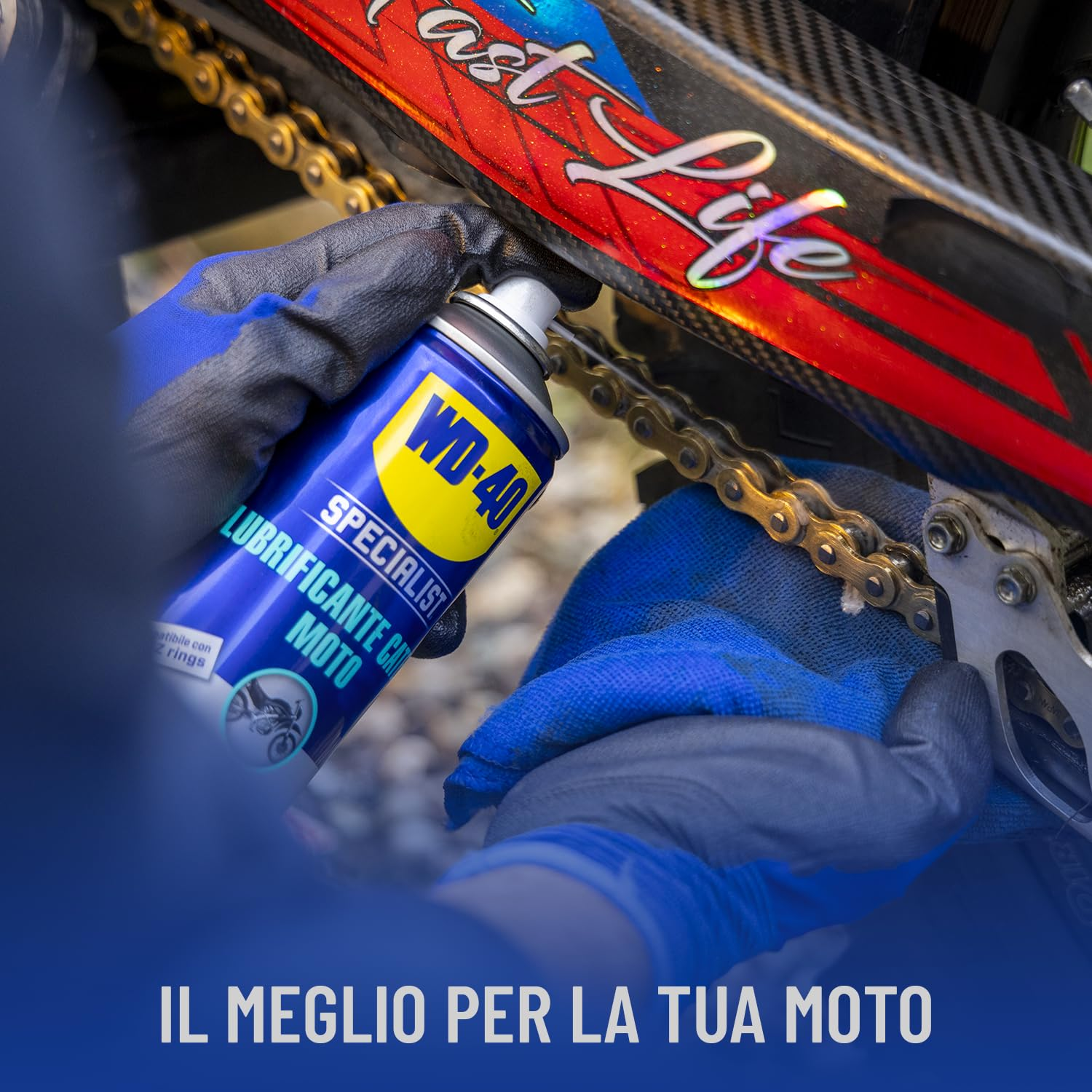 Lubrificante Catena Moto - Per Condizioni Asciutte - Compatibile con O, X e Z ring - Spray 400ml - WD-40 Specialist - Dettaglio 4