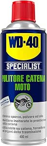 Pulitore Catena Moto - Per catene, forcelloni e trasmissioni - Compatibile con O, X e Z ring - Spray 400ml - WD-40 Specialist