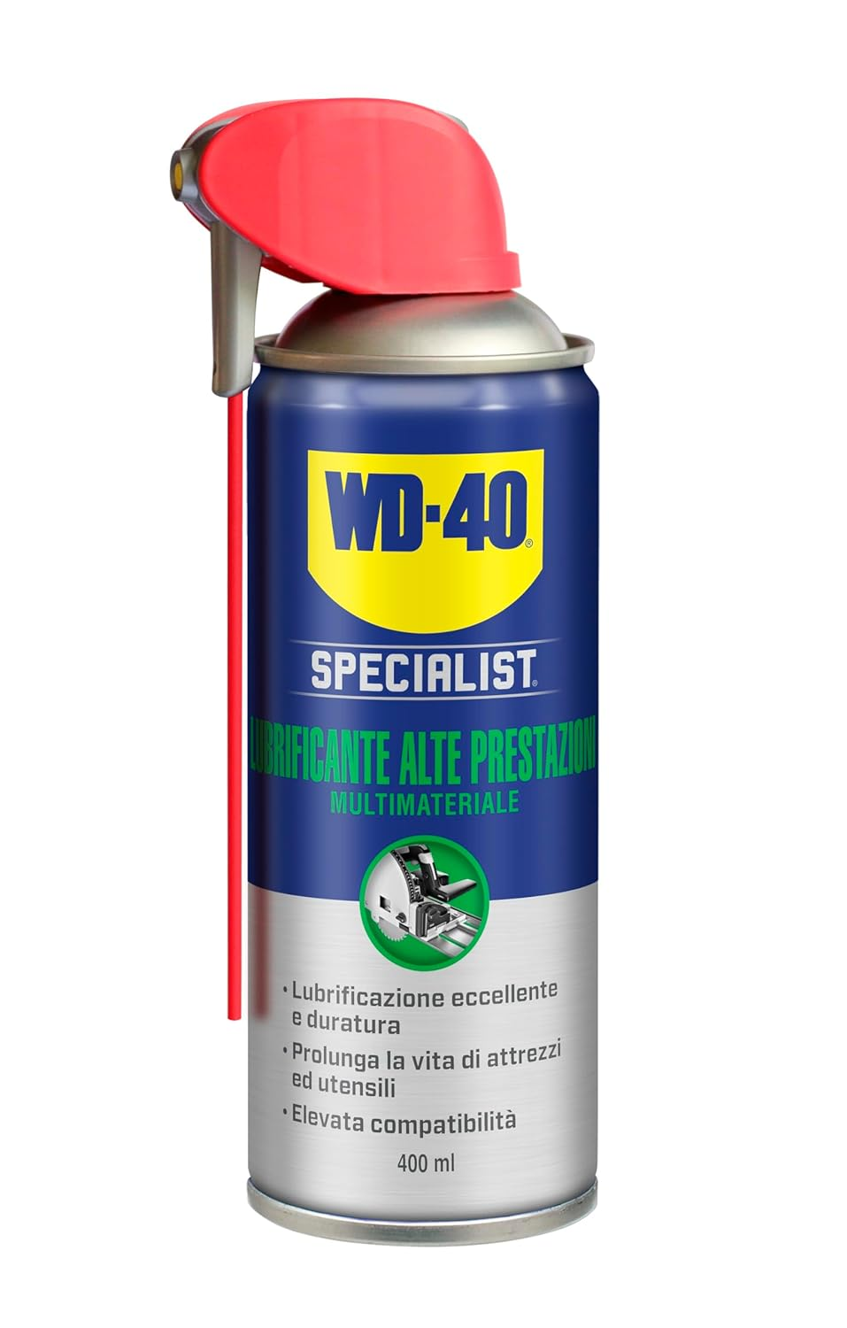 Lubrificante al PTFE - Alte Prestazioni - Spray Doppia Posizione - Applicazione multimateriale - NSF - 400ml - WD-40 Specialist
