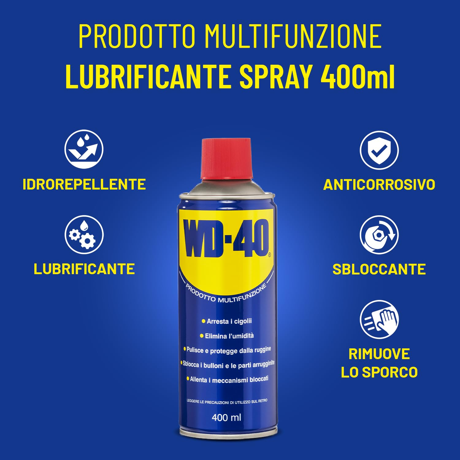 LUBRIFICANTE MULTIFUNZIONE SPRAY 400ml. - WD-40 - Dettaglio 2