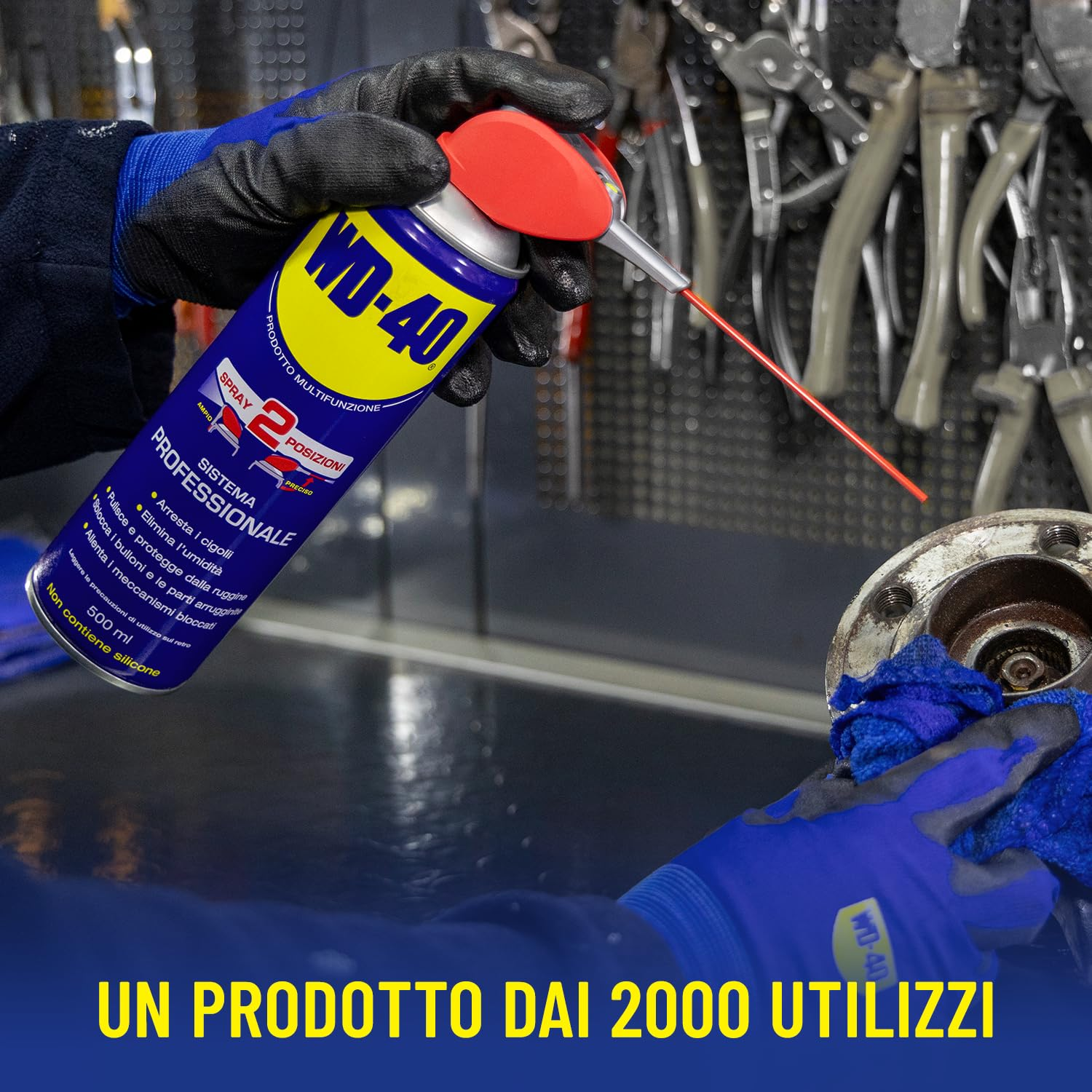LUBRIFICANTE MULTIFUNZIONE SPRAY SISTEMA PROFESSIONALE 500ml. - WD-40 - Dettaglio 4