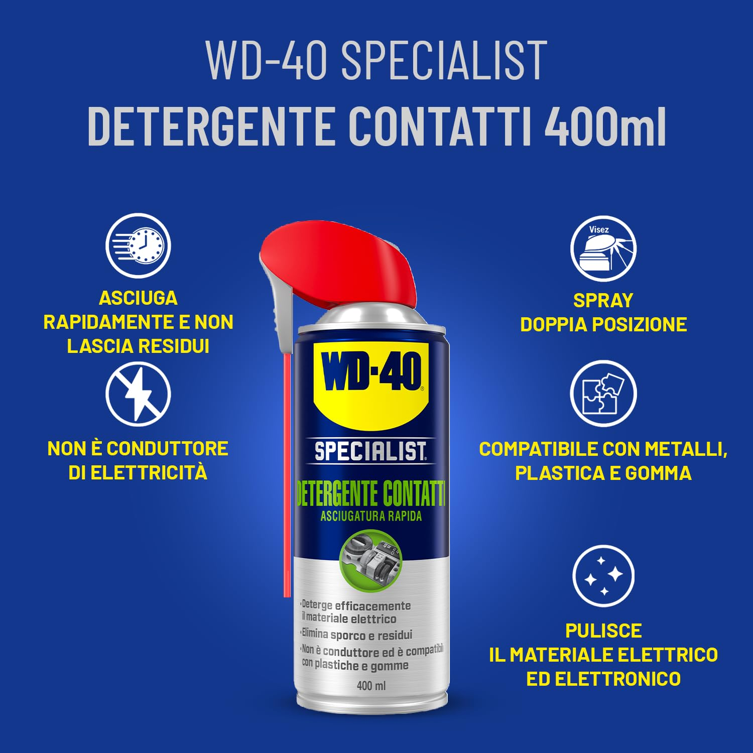 DETERGENTE CONTATTI 400ml. - WD-40 SPECIALIST - Dettaglio 2