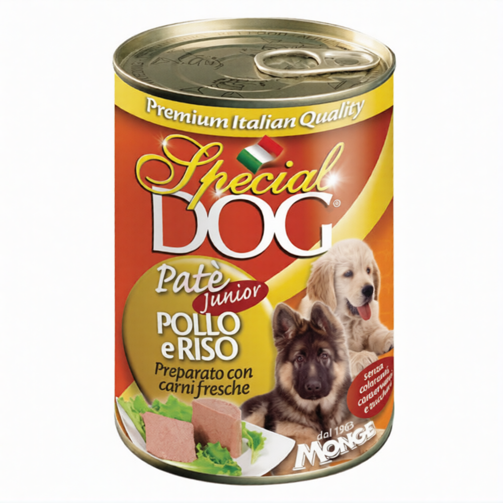 PATE' PER CANI SPECIAL DOG POLLO E RISO 400GR - MONGE