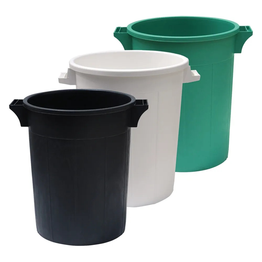 BIDONE IMMONDIZIA SOVRAPPONIBILE Lt 50 - Ø 41 x h 49 cm - verde - ICS - Vista Principale