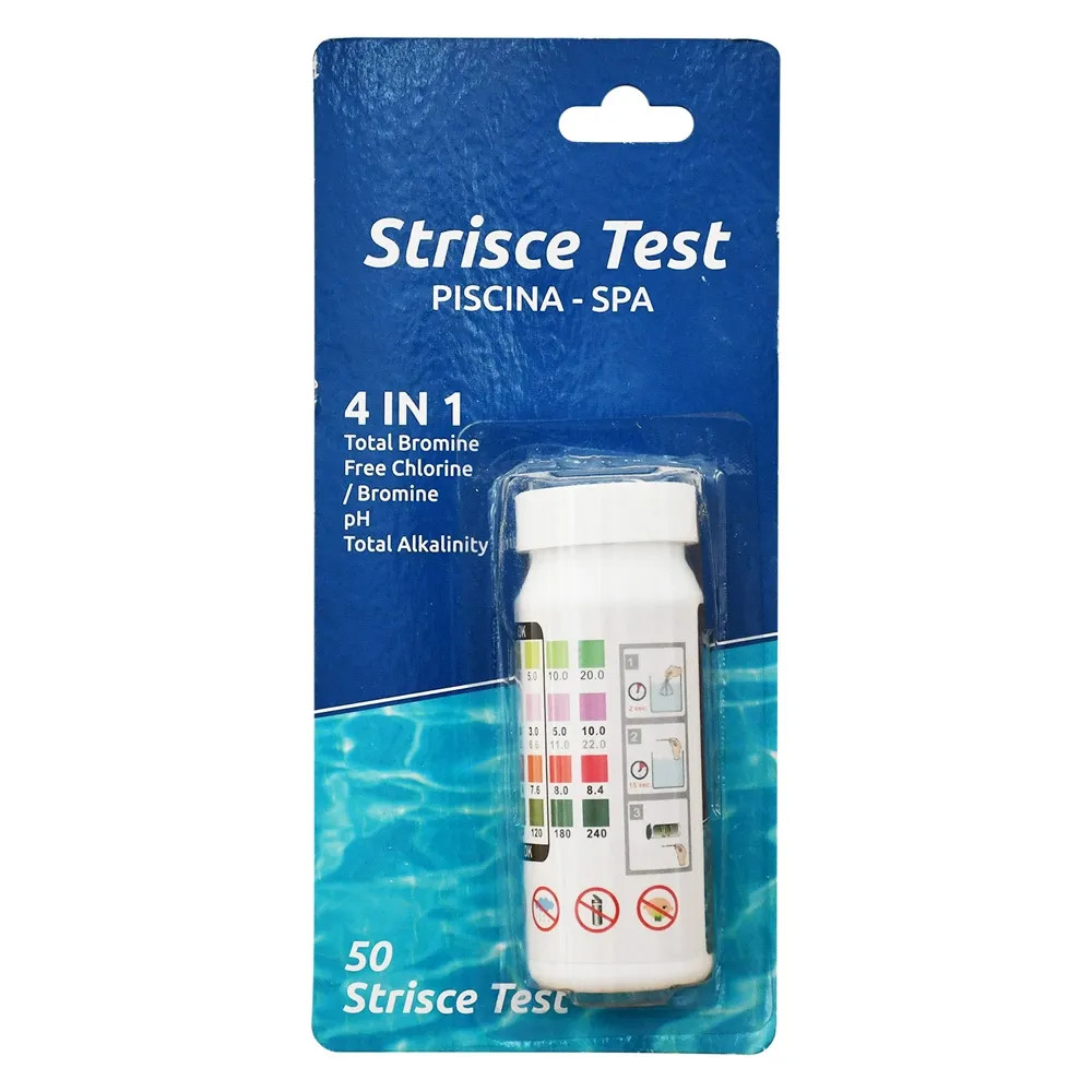 STRISCE TEST ACQUA 4 IN 1 set 50 pezzi - Senza Marca - Vista Principale