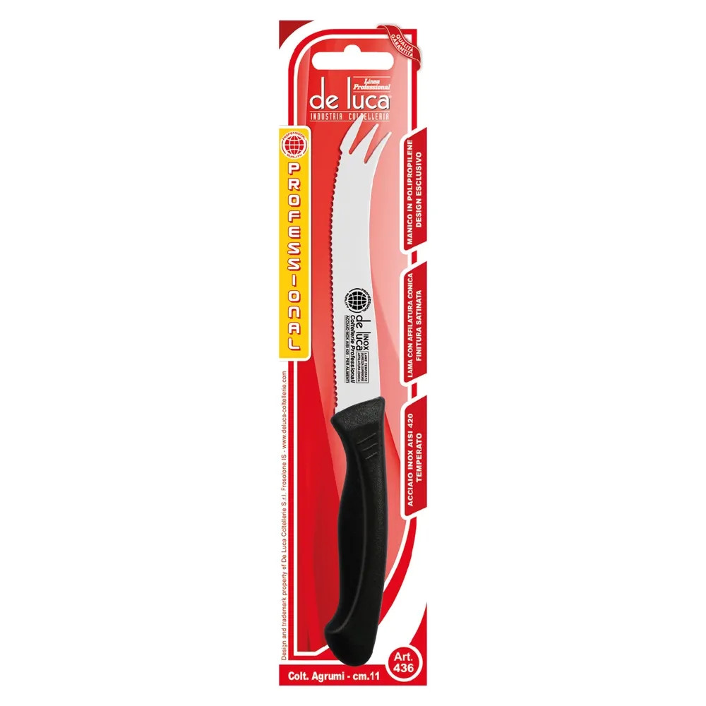 COLTELLO PER AGRUMI SEGHETTATO lama - DE LUCA - Vista Principale