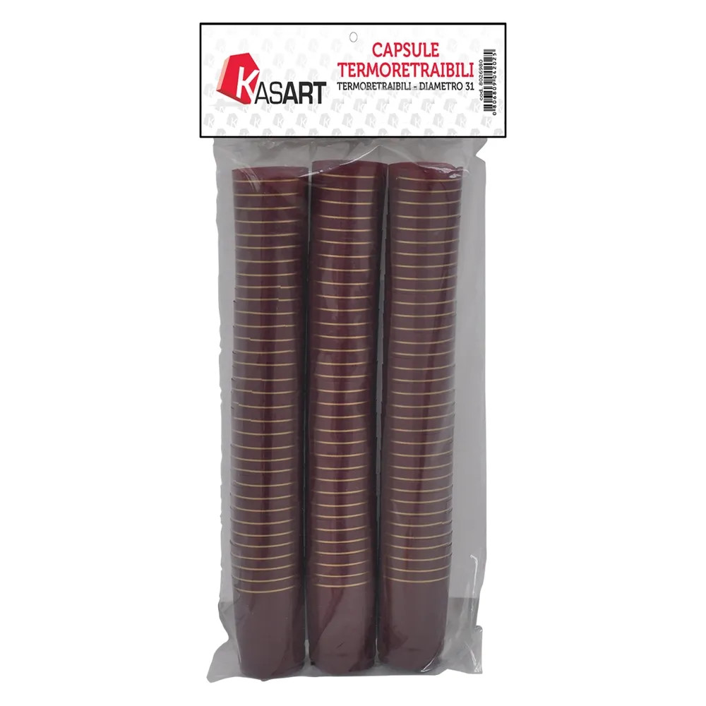 CAPSULE TERMORETRAIBILI PER BOTTIGLIE SPUMANTE bordeaux - KASART - Vista Principale