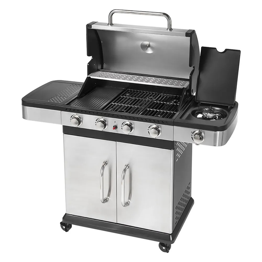 BARBECUE A GAS 'INDIANAPOLIS 5 TITANIUM' - OMPAGRILL - Vista Principale