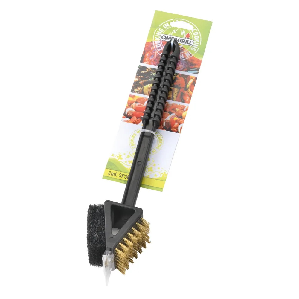SPAZZOLA DOPPIA PER BARBECUE - OMPAGRILL - Vista Principale