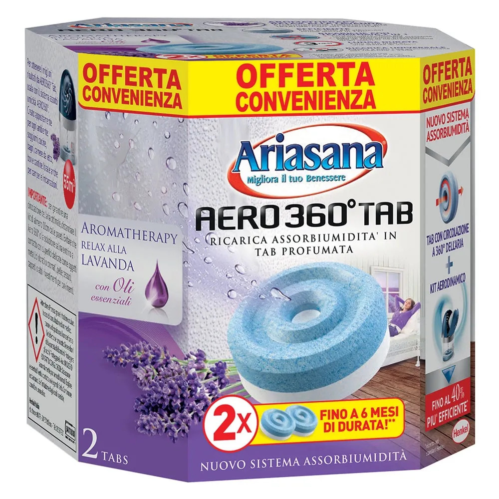 RICARICA ASSORBIUMIDITA' 'ARIASANA AERO 360° BIPAC bipack - ARIASANA