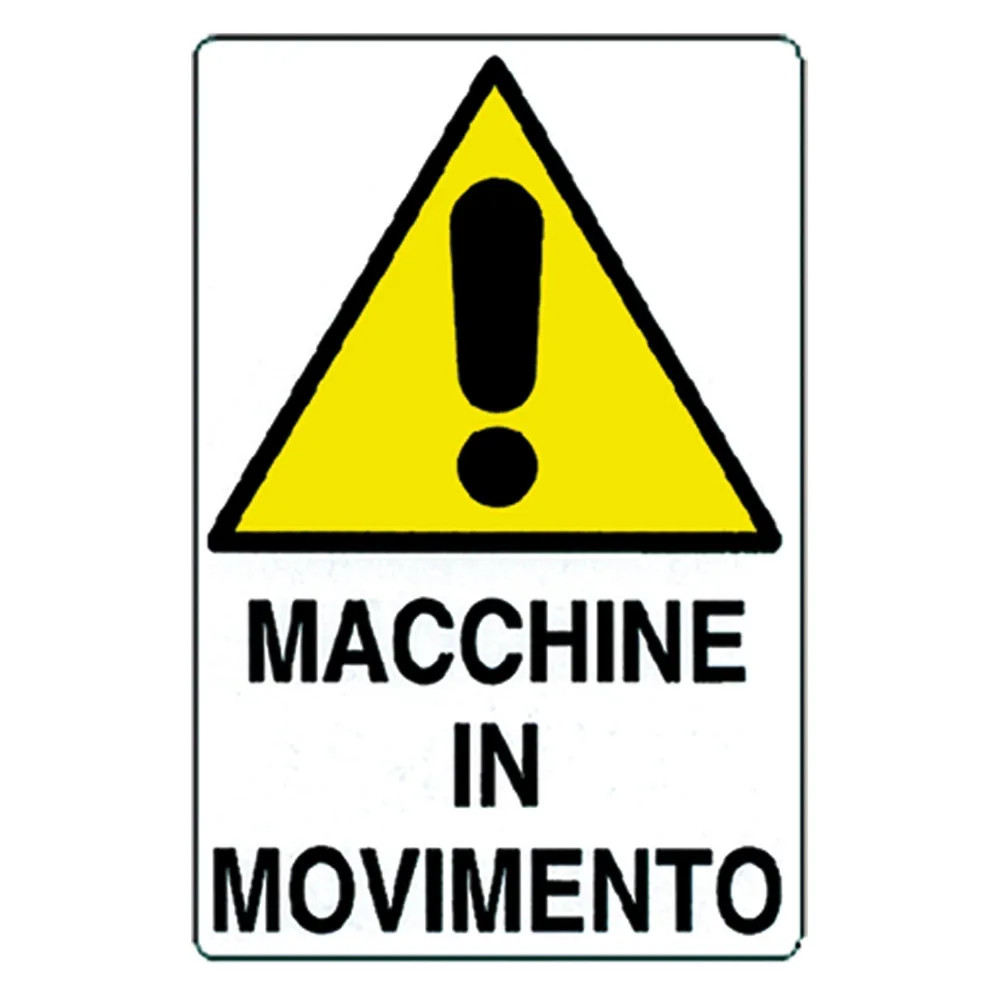 CARTELLO 'ATTENZIONE MACCHINE IN MOVIMENTO' - Senza Marca - Vista Principale