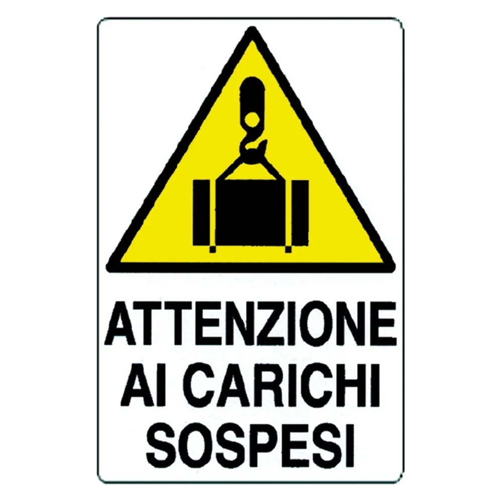 CARTELLO 'ATTENZIONE AI CARICHI SOSPESI' - Senza Marca - Vista Principale