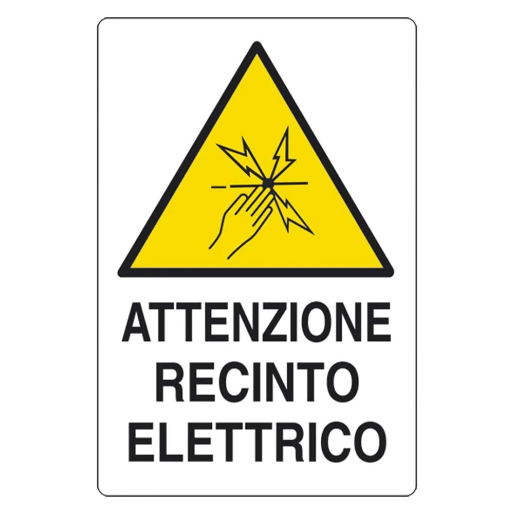 CARTELLO 'ATTENZIONE RECINTO ELETTRICO' - Senza Marca - Vista Principale
