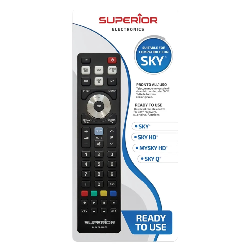 TELECOMANDO COMPATIBILE PER TV 'REPLACEMENT SKY' - SUPERIOR - Vista Principale