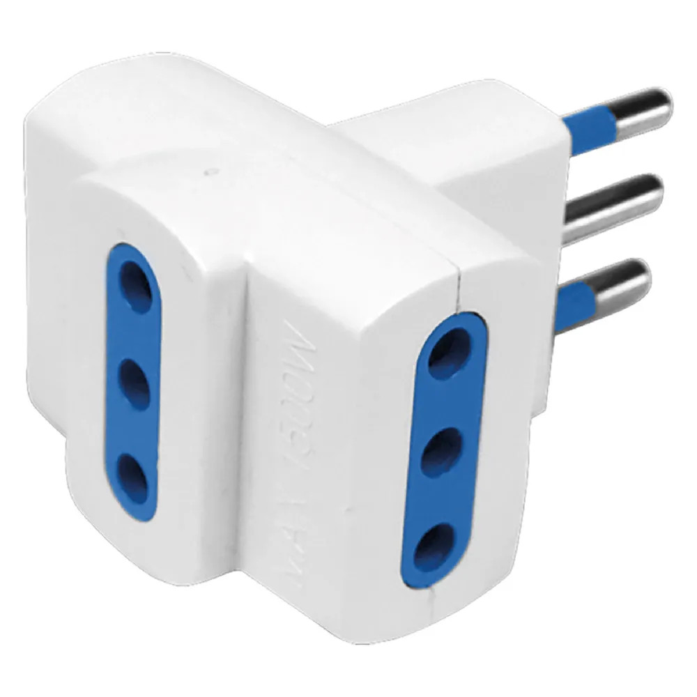 ADATTATORE TRIPLO pr.3 x 2P+T10A - NOVAITALIA