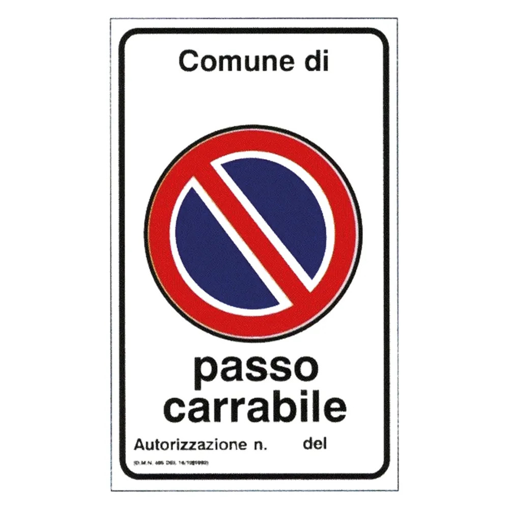 CARTELLO 'PASSO CARRABILE' - Senza Marca - Vista Principale