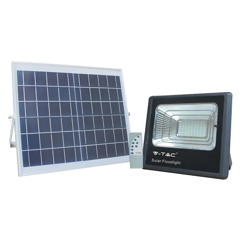 PROIETTORE A LED CON PANNELLO SOLARE 60W - VTAC - Vista Principale