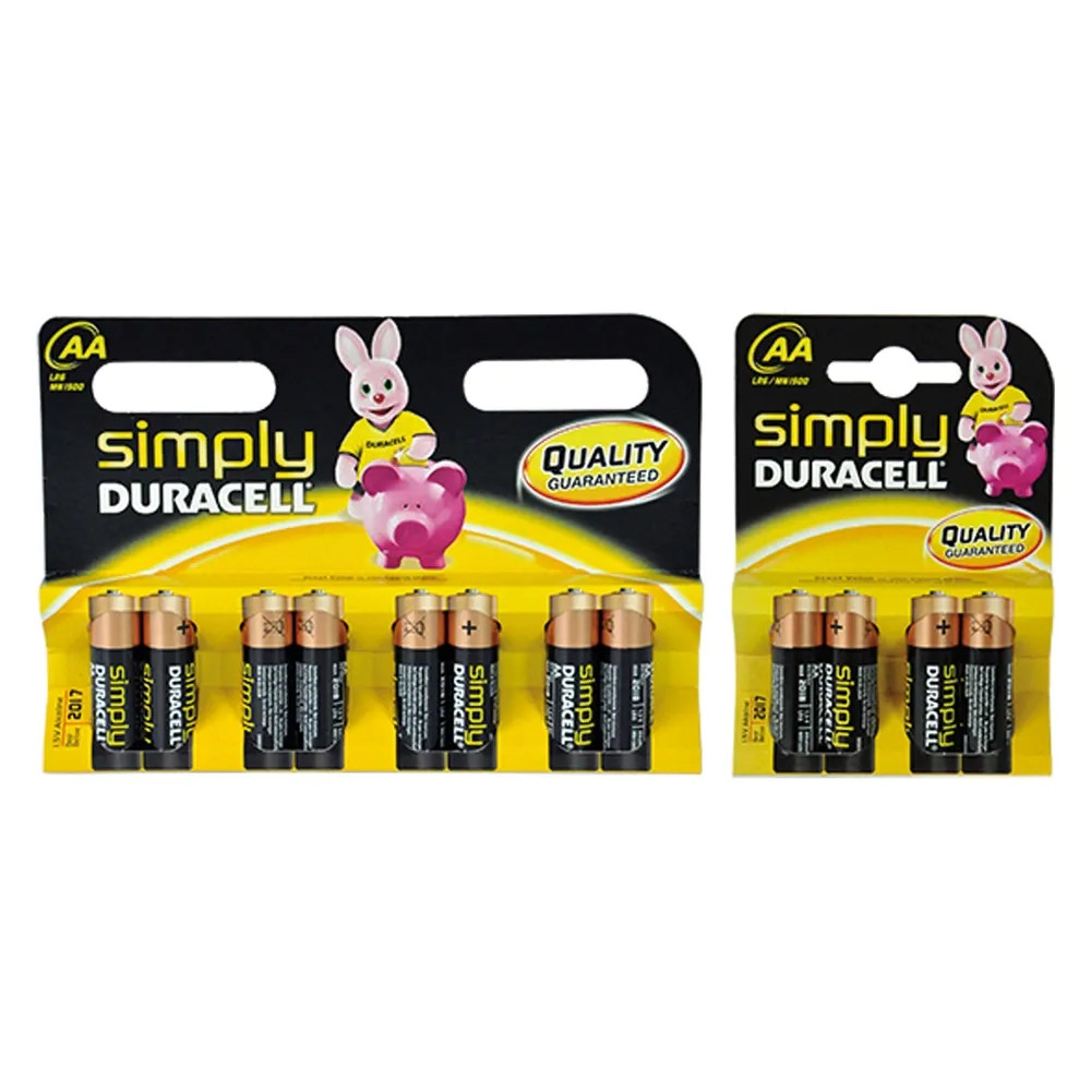 PILA STILO 'MN 1500' Pz 8 - 1,5 V - AA SIMPLY - DURACELL - Vista Principale