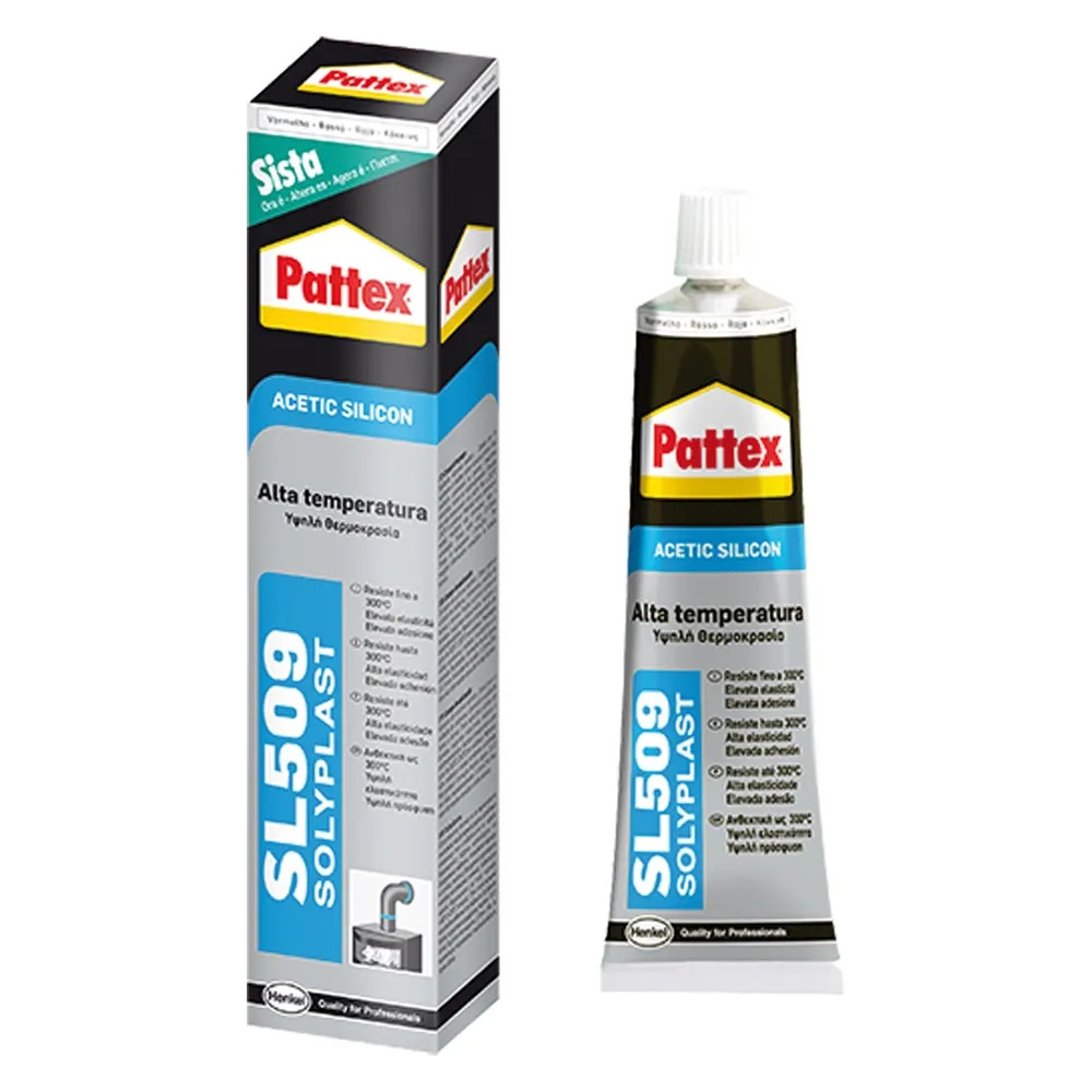 SILICONE ACETICO ALTA TEMPERATURA 'SL509' RAL 3001 - PATTEX - Vista Principale