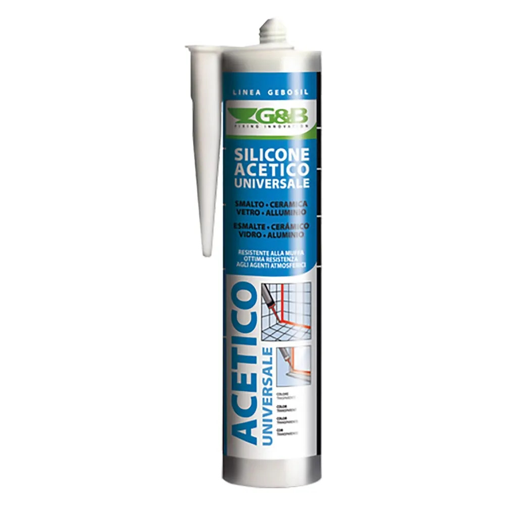 SILICONE ACETICO UNIVERSALE 'GEBOSIL' nero - G&B - Vista Principale