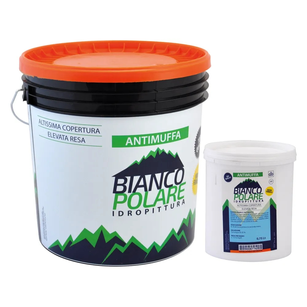 IDROPITTURA SUPERLAVABILE ANTIMUFFA - BIANCO POLARE
