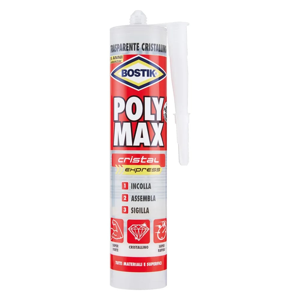 ADESIVO SIGILLANTE UNIVERSALE 'POLY MAX' CRISTAL - BOSTIK