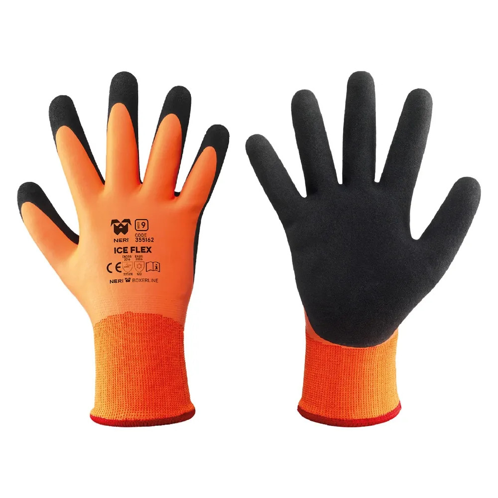 GUANTI TERMICI POLIESTERE/LATTICE 'ICE FLEX' - NERI